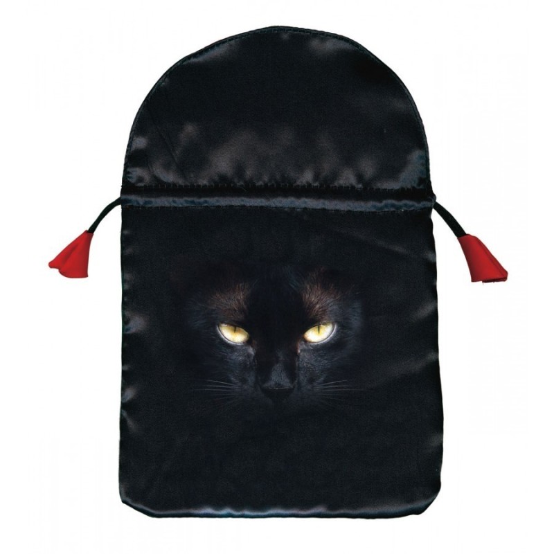 Woreczek satynowy Czarny kot - Sklep Shamballa