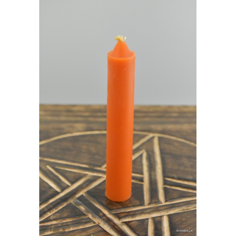 Pomarańczowa świeca z wosku rozmiar S - Sklep Shamballa