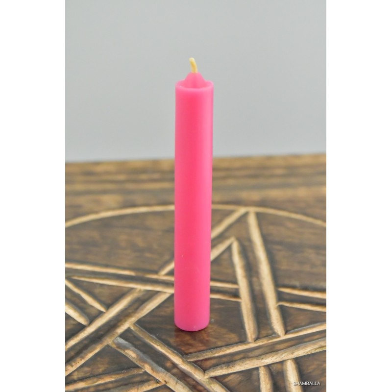 Różowa świeca z wosku rozmiar S - Sklep ze świecami Shamballa