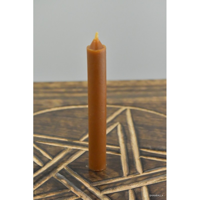 Brązowa świeca z wosku rozmiar S - Sklep Shamballa