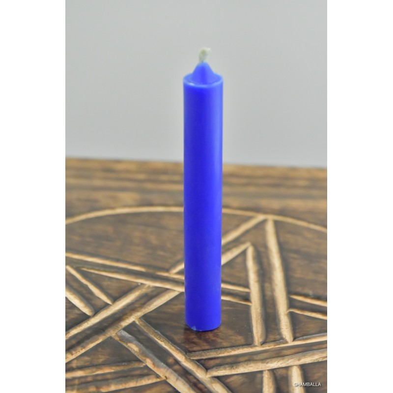 Niebieska świeca z wosku rozmiar S - Sklep Shamballa