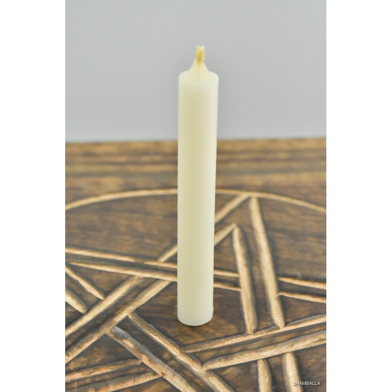 Biała świeca z wosku rozmiar S