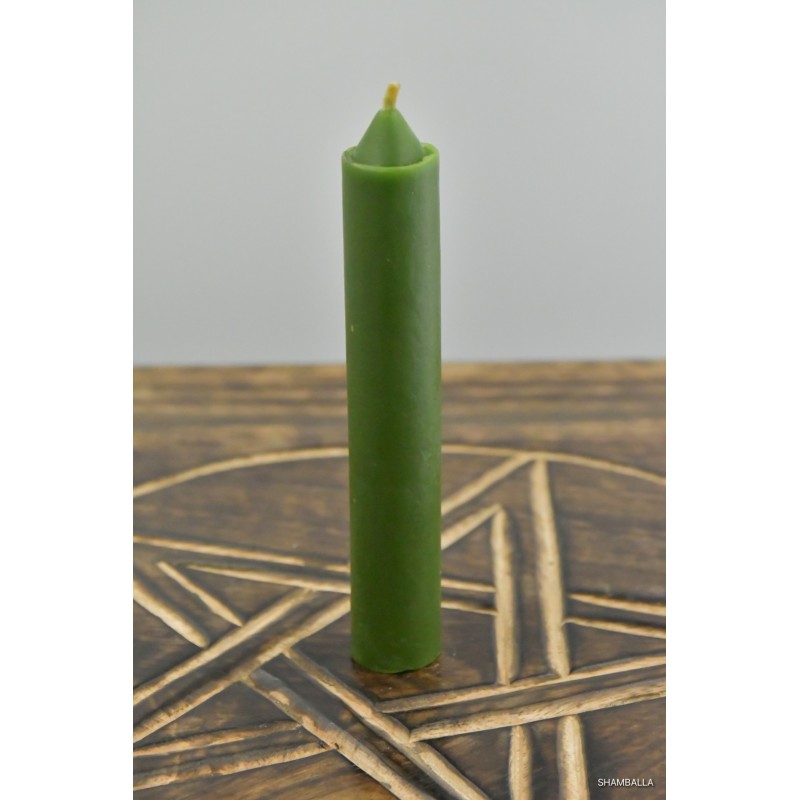 Zielona świeca z wosku rozmiar M - Sklep ze świecami Shamballa