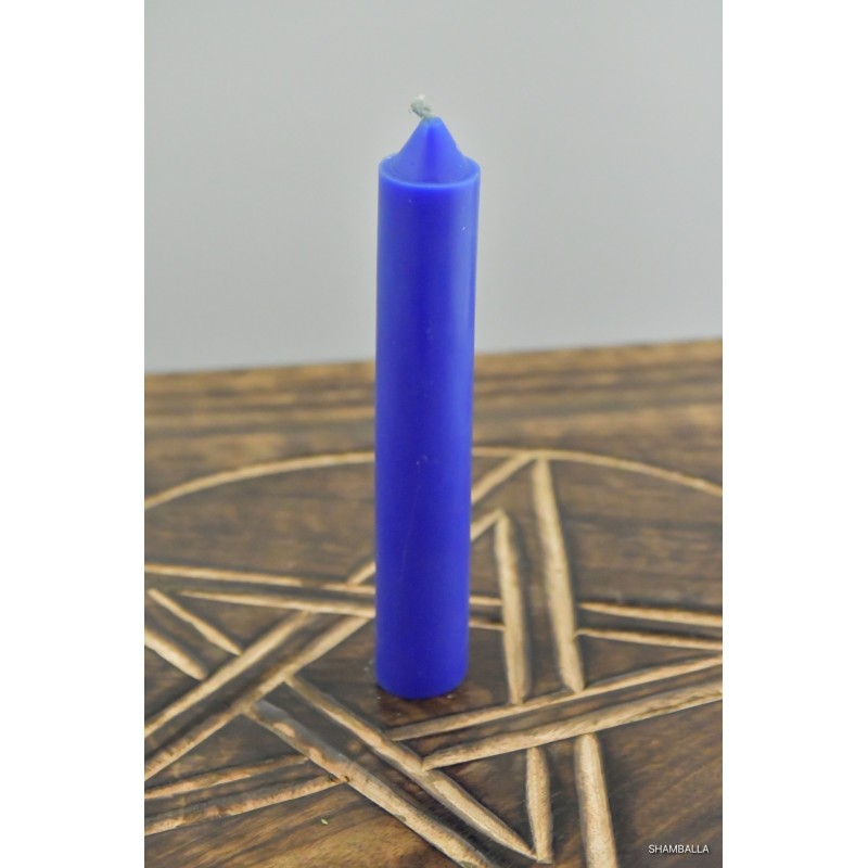 Niebieska świeca z wosku rozmiar M - Sklep Shamballa