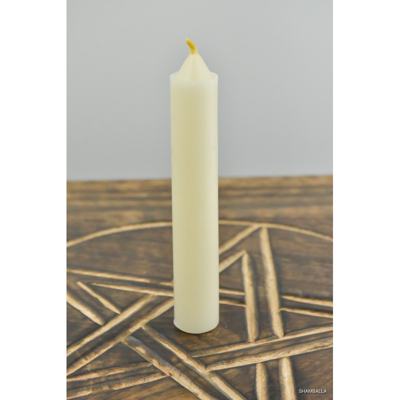 Biała świeca z wosku rozmiar M