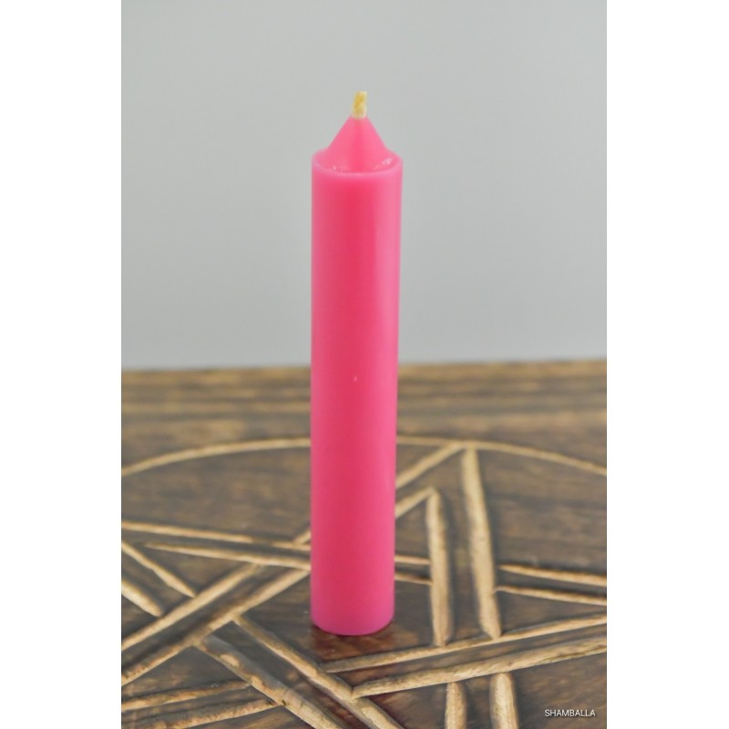 Różowa świeca z wosku rozmiar M - Sklep Shamballa