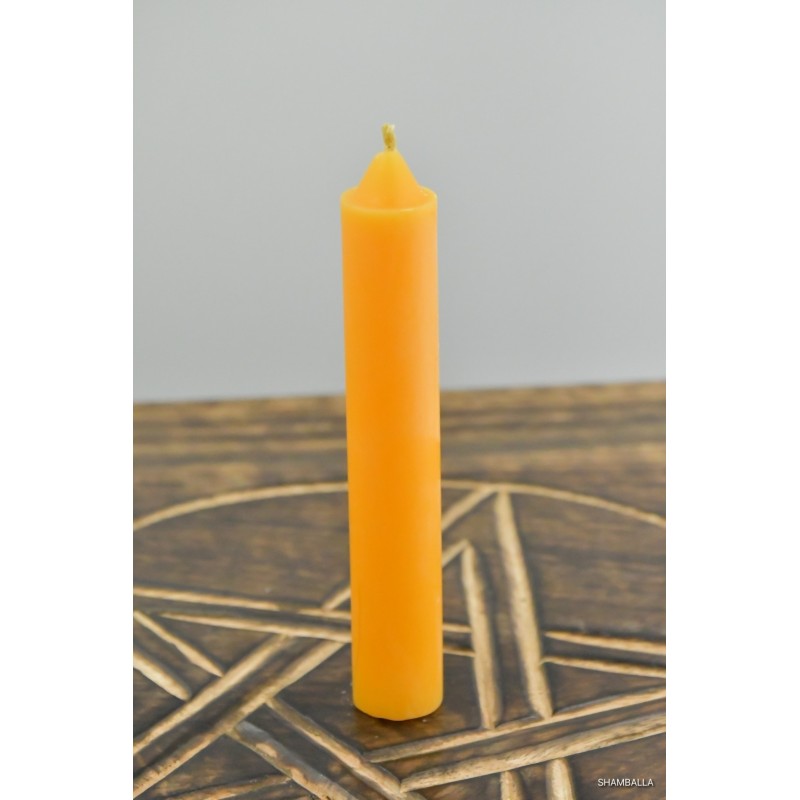 Żółta świeca z wosku rozmiar M - Sklep ze świecami Shamballa