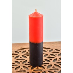 Cofająca świeca odwróconego działania czerwono - czarna - Sklep ze świecami Shamballa