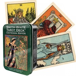 Karty tarota Smith-Waite w metalowym pudełku - Karty do wróżenia - Sklep Shamballa